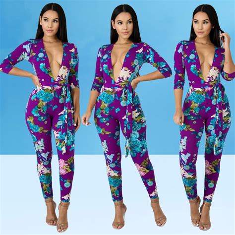 Buy Hot Popular Sexy Rompers Women Jumpsuit Deep V