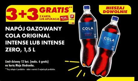 Promocja NAPÓJ GAZOWANY COLA ORIGINAL INTENSE LUB INTENSE ZERO 1 5 L 3