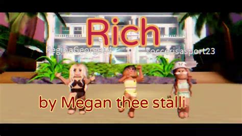 Rich By Megan Thee Stallion Roblox Music Video Youtube