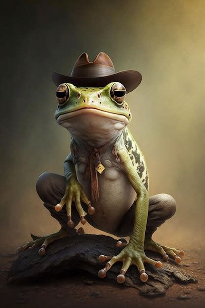 Premium Photo A Frog With A Hat And Boots