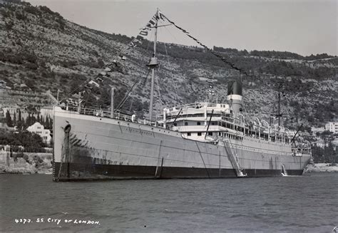 A Port Bow View Of The Ellerman Line Passenger Cruise Ship City Of