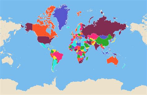 Interactive Map of Countries - AtlasBig.com 
