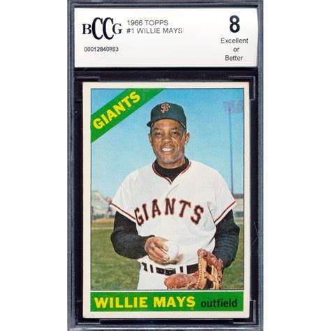 Willie Mays 1966 Topps 1 BCCG 8 Pristine Auction