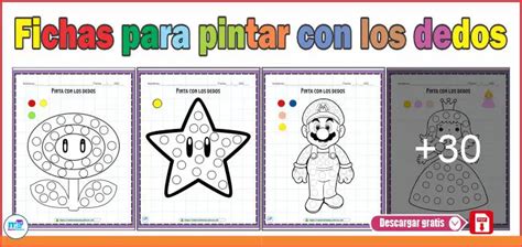 Fichas Para Pintar Con Los Dedos Materiales Educativos