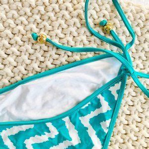 Milly Swim Milly Cabana Teal Chevron String Bikini Poshmark