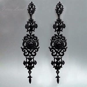 Black Crystal Chandelier Earrings | eBay