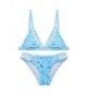 Women S Boho Printing Triangle Mesh Bikini Two Pieces Swimsuit Bathing Suit Blue C Yiaxi