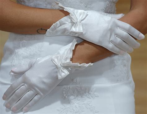 Women Wedding Gloves Satin Bridal Evening Partygloves Wedding Etsy