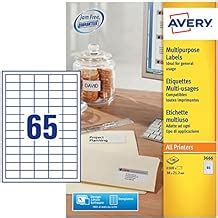 Amazon.co.uk: avery labels 65 per sheet