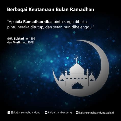 Berbagai Keutamaan Bulan Ramadhan Kajian Sunnah Bandung