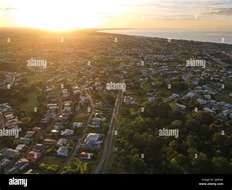 An Aerial View Of The Cityscape Of San Fernando Against The Dusk Sky At