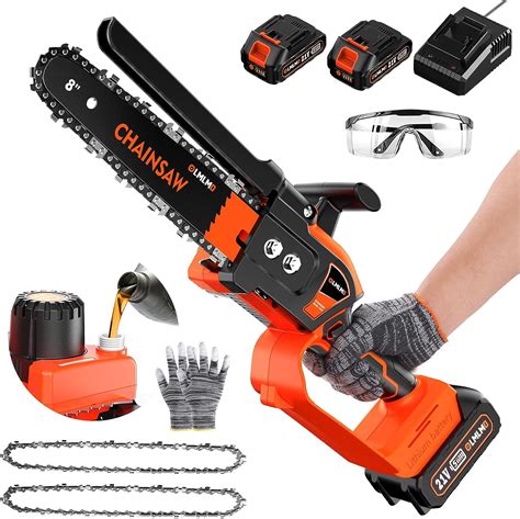 Mini Chainsaw Cordless 8 Inch 4000mAh Cordless Chain Saw With