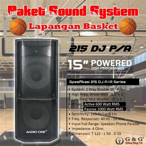 PAKET SOUND SYSTEM LAPANGAN BADMINTON PAKET SOUND SYSTEM AUDIO ONE