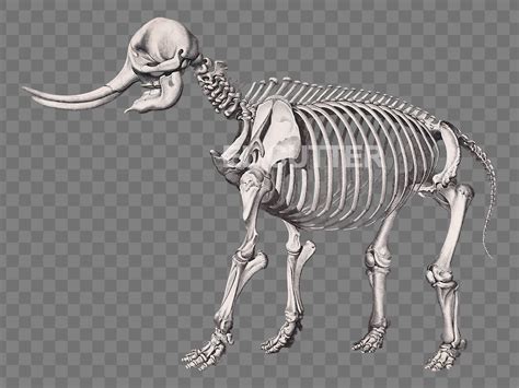 Elephant Skeleton Graphic by El Cutter · Creative Fabrica