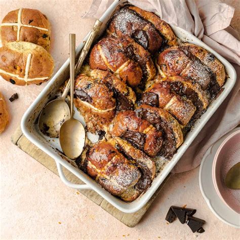 Hot Cross Bun Bread And Butter Pudding Emma Duckworth Bakes