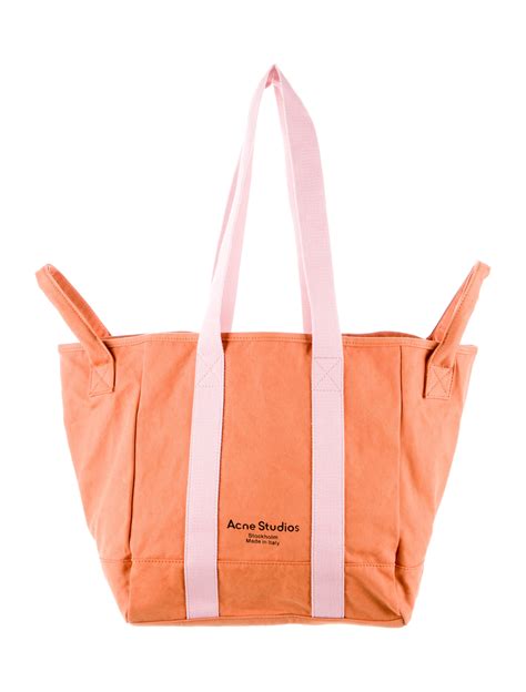 Acne Studios Large Canvas Tote Orange Totes Handbags ACN113348