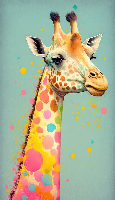 Realistic Giraffe Head Stock Illustrations Realistic Giraffe Head