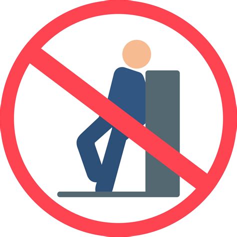 Do Not Lean Door Vector Icon 20488023 Vector Art At Vecteezy