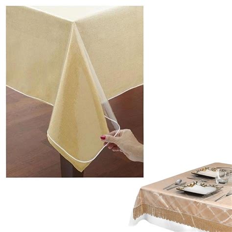 Heavy Duty Vinyl Clear Tablecloth Cover Waterproof Protector Oblong