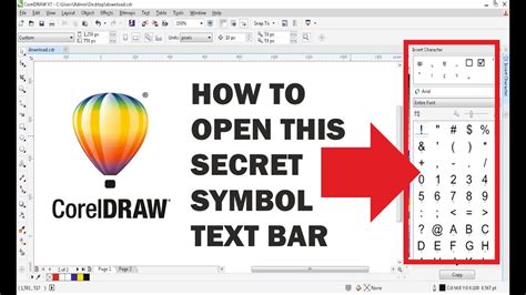 How To Insert Special Characters In Coreldraw Youtube