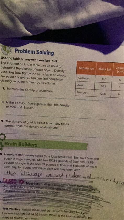 Problem Solving Use The Table To Answer Exercises 7 9 The Information In