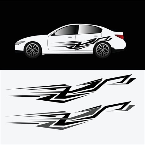 Car Body Wrapping Template Sticker Design Vector 30183995 Vector Art At