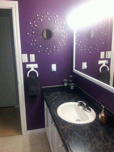 Simple Dark Purple Bathrooms Basic Idea Home Decorating Ideas