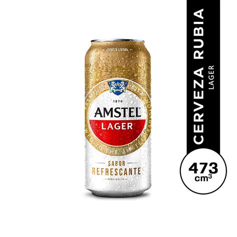 Amstel Lager Lata 473 Cc