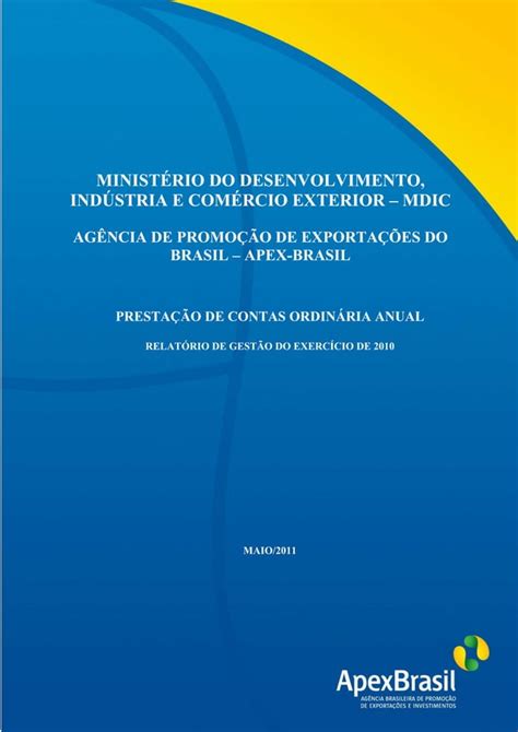 Relatório de Gestão Apex Brasil 2010 PDF