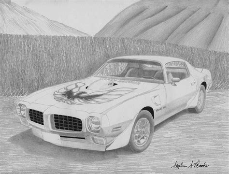 1973 Pontiac Trans Am CLASSIC CAR ART PRINT by Stephen Rooks | Car art ...