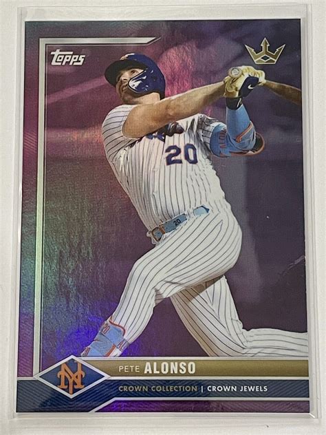 Pete Alonso 2022 Topps X Bobby Witt Jr Crown Collection Purple Foil 05