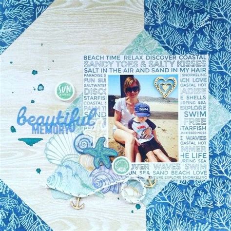 Kaisercraft Coastal Escape Collection Beautiful Memory Layout By