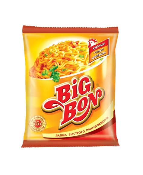 Купить Big Bon с курицей и соусом сальса 75 г в кредит в Алматы – Kaspi ...