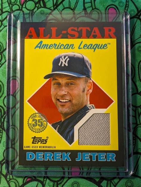 DEREK JETER 2023 Topps 1988 All Star Game Used Jersey Relic BLACK 199