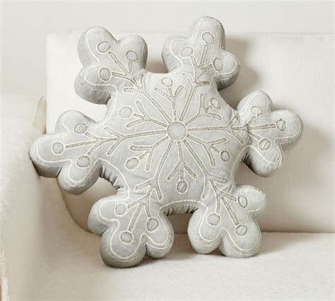 Shimmer Snowflake Pillow Pottery Barn