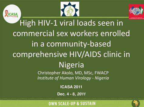 PPT High HIV 1 Viral Loads Seen In Commercial Sex Workers Enrolled In A Community Based