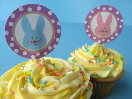 Free Printable Bunny Cupcake Toppers