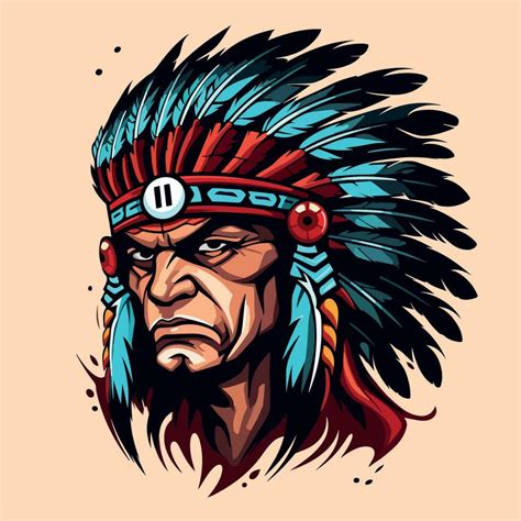 apache indian warrior head logo mascot vector illustration 27576368 ...