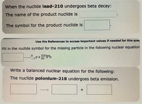 Answered When The Nuclide Lead 210 Undergoes Bartleby