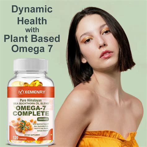 Omega 7 Complete 2000mg Organic Sea Buckthorn Oil For Skin Hair