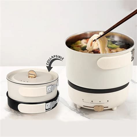 220v Multifunction Electric Hot Pot With Folding Handle Mini Portable Travel Induction Cookers