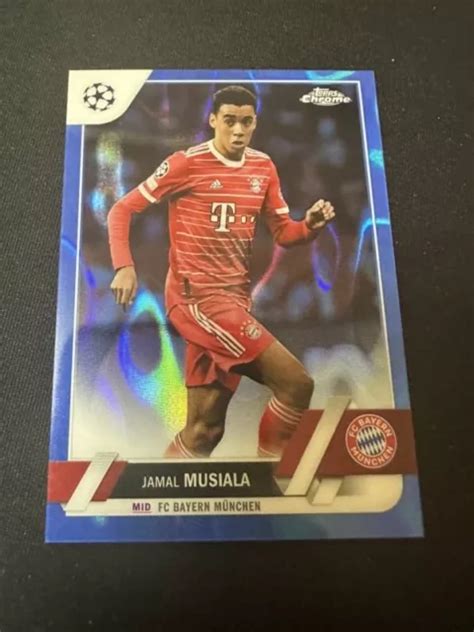 RÉFRACTEUR À LAVE bleu Jamal Musiala 2022 23 Topps chrome UCC 42 EUR 0