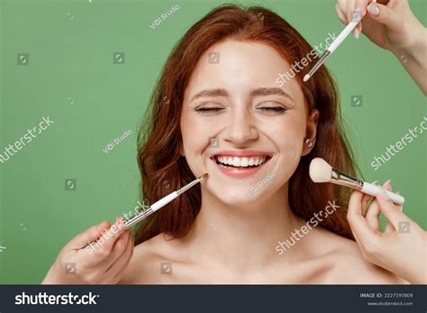 Beautiful Laughing Half Naked Topless Redhead Stock Photo Shutterstock