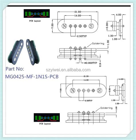 Magnetic Spring Loaded Pogo Pin Connector 4 Pin Pitch 2 5 Mm Data