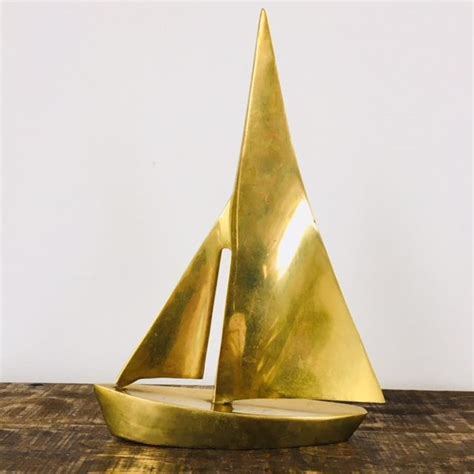 Old Solid Brass Sailing Boat Catawiki