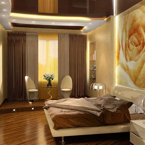 Уютная спальня в теплых золотистых тонах. #красиваяспальня # ...
