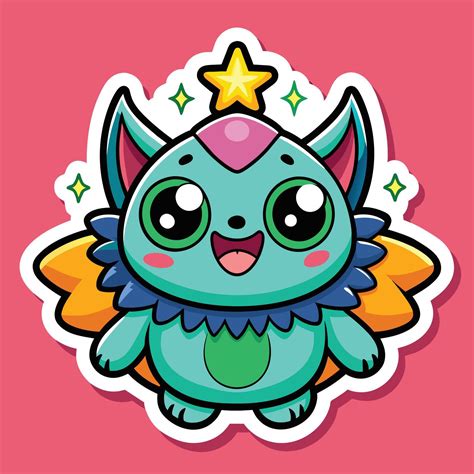 cute trending and aesthetic sticker illustration 45342517 Vector Art at ...