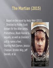 Themes in The Martian: Fate, Perseverance, and the Indomitable | Course ...