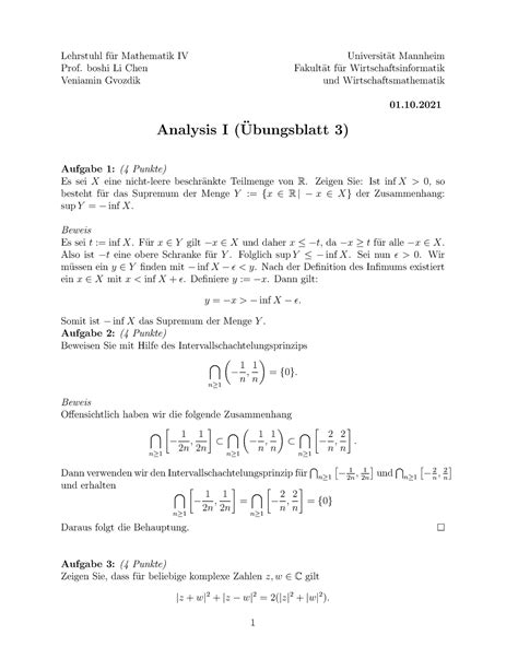 Loesung Uebungsblatt 03 Lehrstuhl F Ur Mathematik IV Universit At