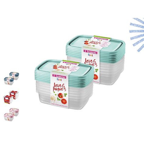 Conjunto De Potes Plasticos Sanremo Ml Pe As Bpa Free Herm Tico